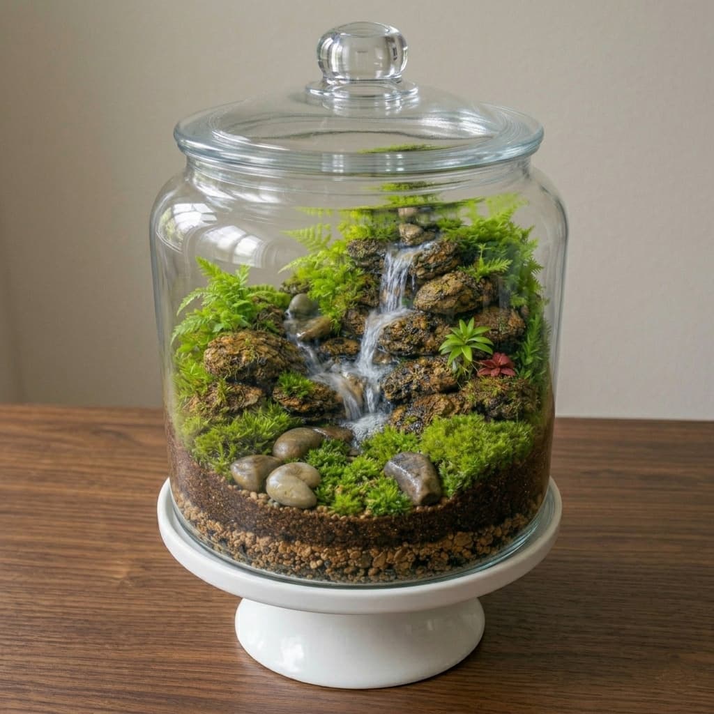 Waterfall terrarium example
