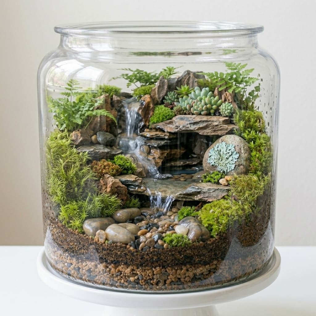 Waterfall terrarium example