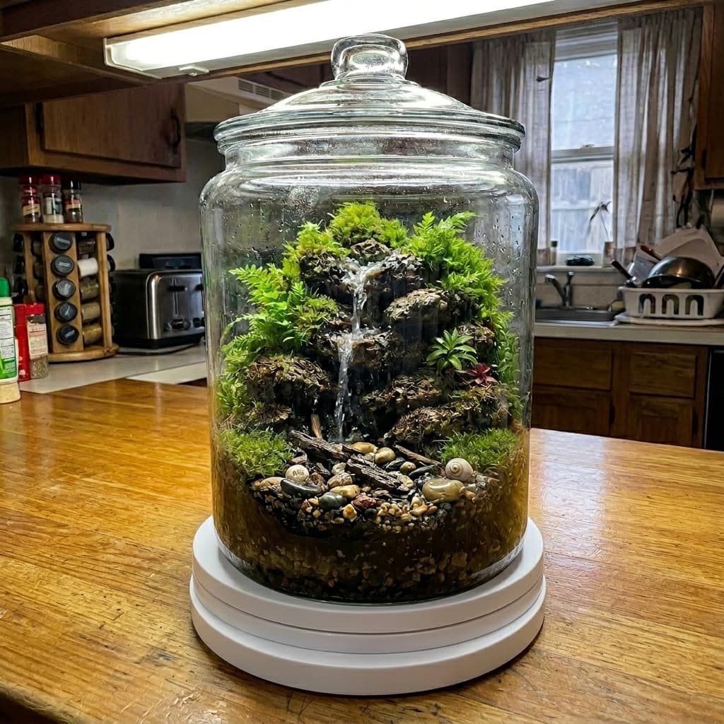 Waterfall terrarium example
